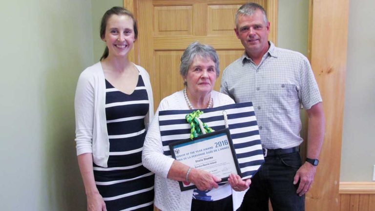 Sheila Slomke presented with Gordon/Barrie Island Senior of the Year Award