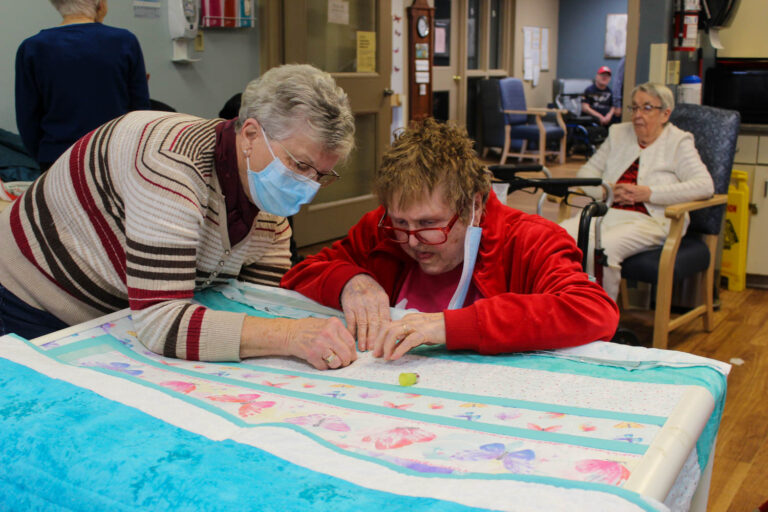 Gore Bay quilters create butterfly quilt for Lodge