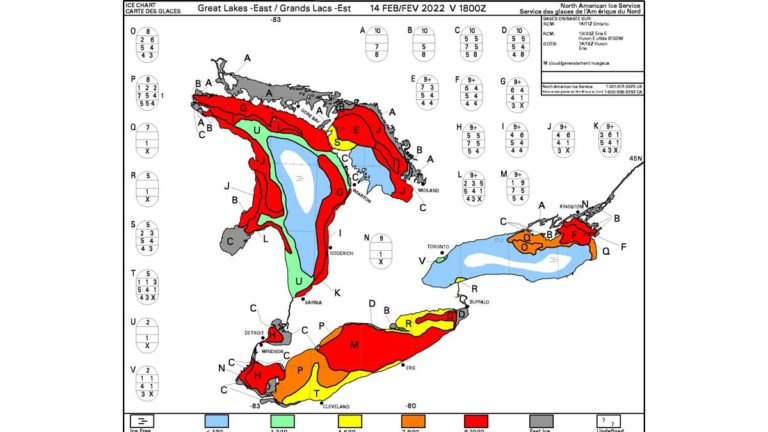 Great Lakes ice cover is average this year, but Northern hemisphere lakes losing ground