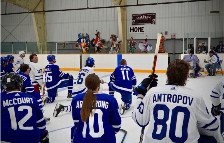 Legends of Maple Leaf Hockey score huge audience of fans in Wiikwemkoong