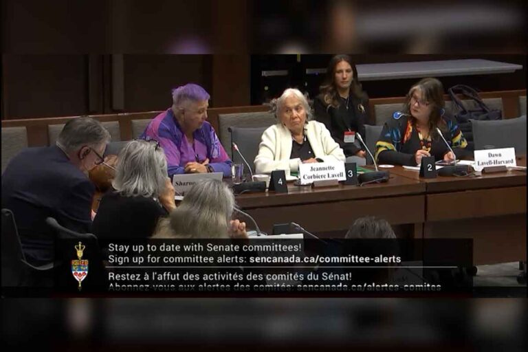 Island elder addresses Senate during review of Indian Act