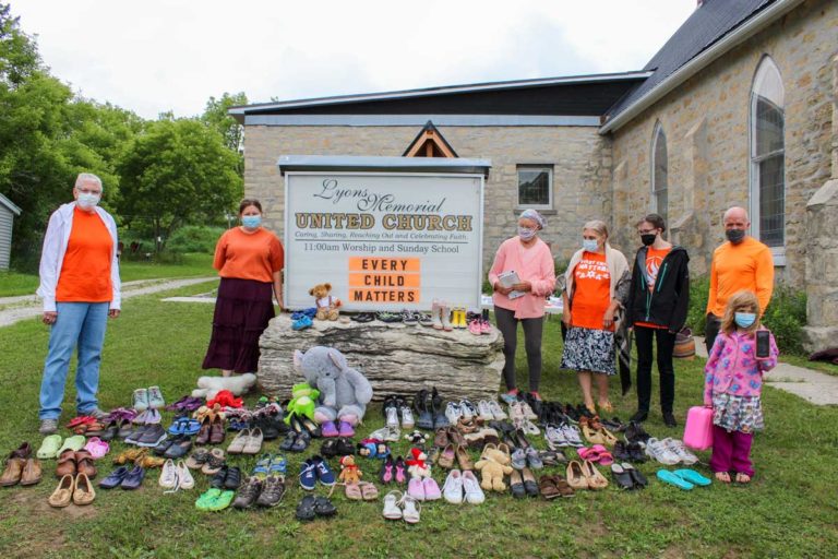 KAIROS group, Lyons Memorial hosts memorial of children’s shoes