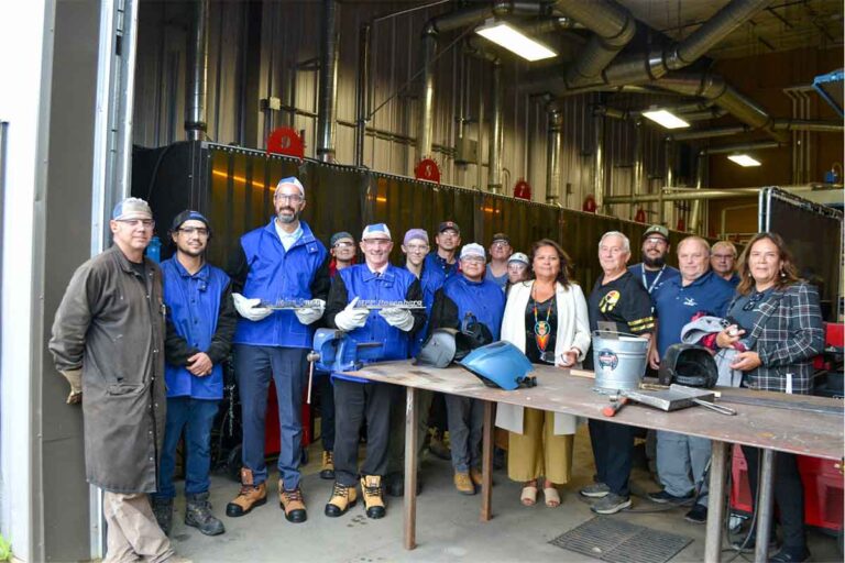 Hands-on learning and Anishinabek knowledge centre stage during minister’s visit to Kenjgewin Teg