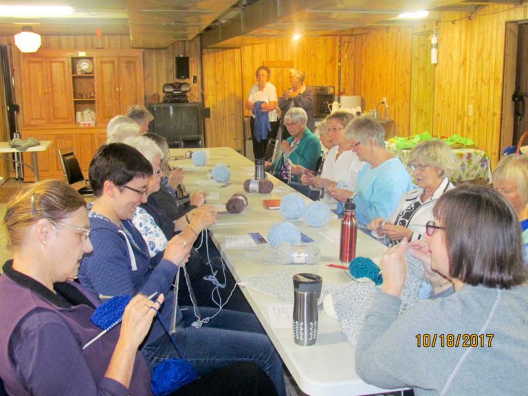 Manitoulin residents gather to knit for charity