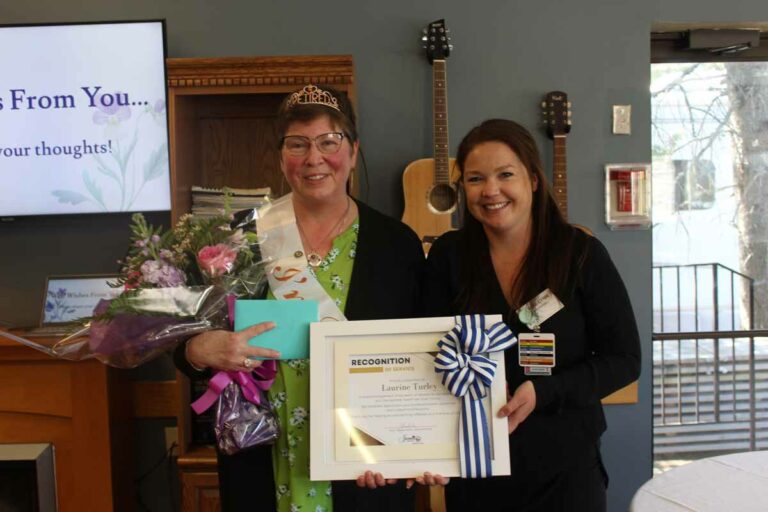 Laurie Turley recognized for 40 years of dedicated, caring service at Manitoulin Lodge