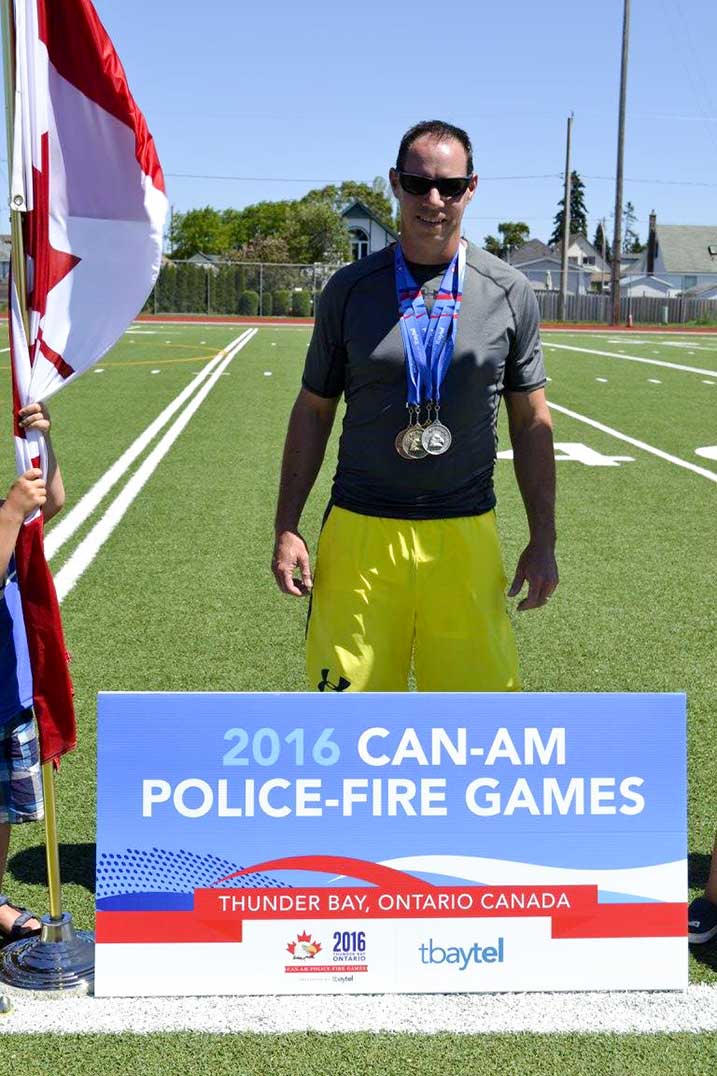 Gore Bay man brings home four medals from Can-Am Police-Fire Games