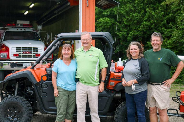 Western Manitoulin families make generous  donations to fire department bush buggy fund
