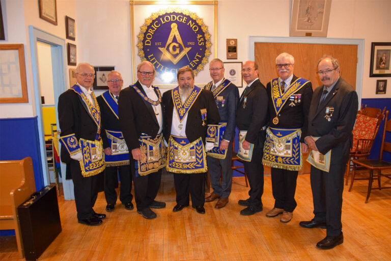 Former Masonic Grand Master visits Doric Lodge to extol Freemasonry