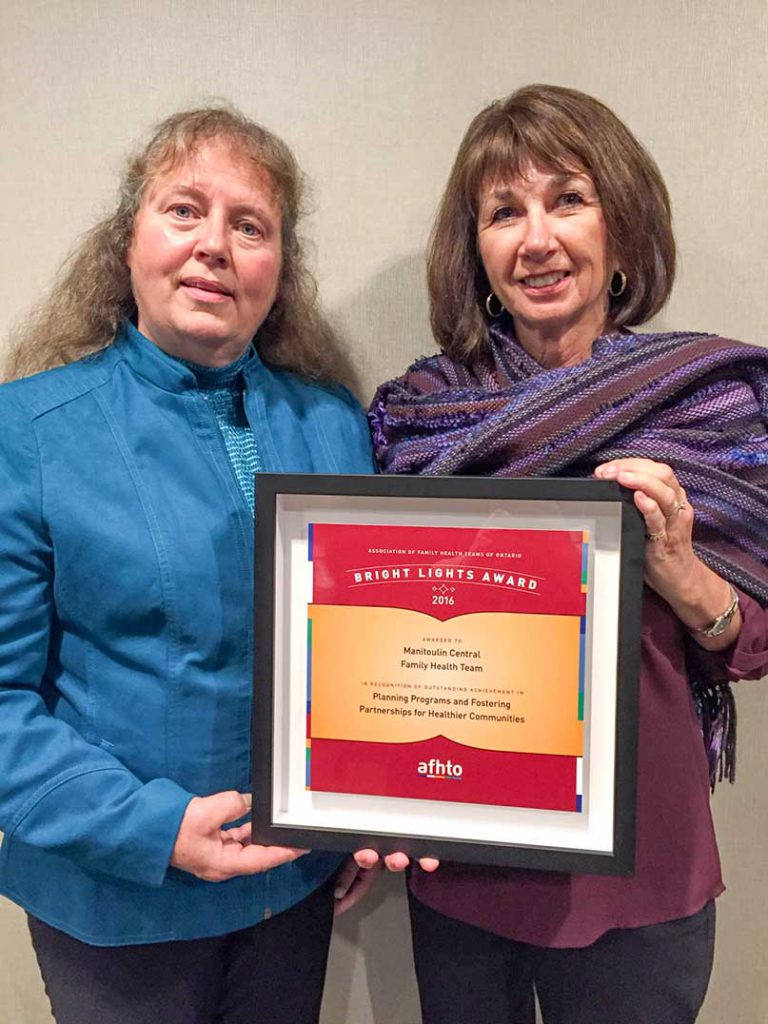 Manitoulin Central Family Health Team recognized with a ‘Bright Lights Award’