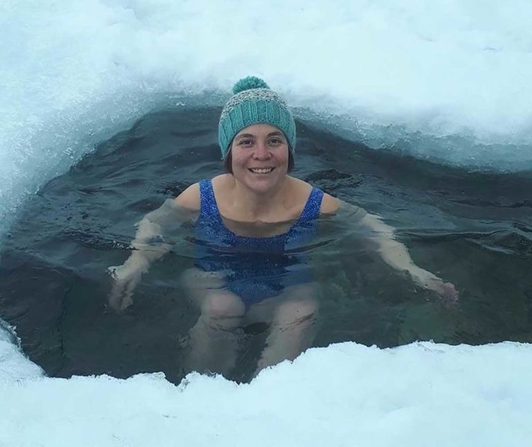 Regardless of weather, Manitowaning woman celebrates one year of daily swims