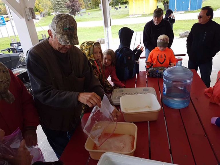 Two Island schools partner with Gore Bay Fish and Game Club to raise fish
