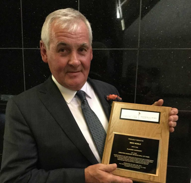 Mike Noble inducted into the  Sudbury Sports Hall of Fame