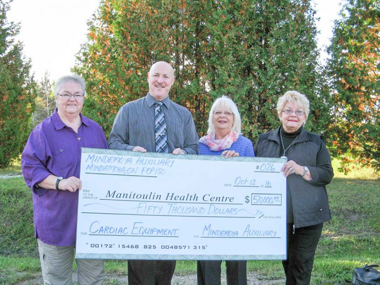 Mindemoya Hospital Auxiliary donates $50,000 to MHC fundraising campaign