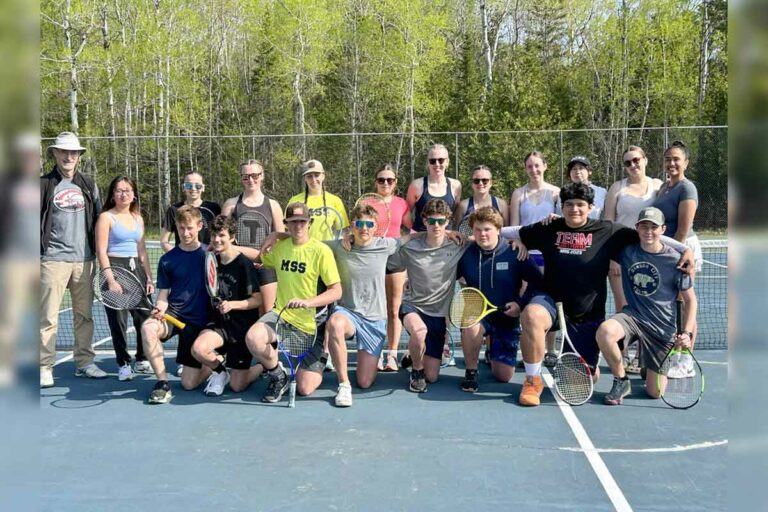 Manitoulin Secondary School Mustangs tennis team wins North Shore Secondary School Association championships in M’Chigeeng