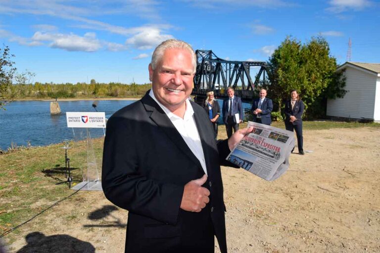 Premier Doug Ford helps recognize National Newspaper Week with The Expositor