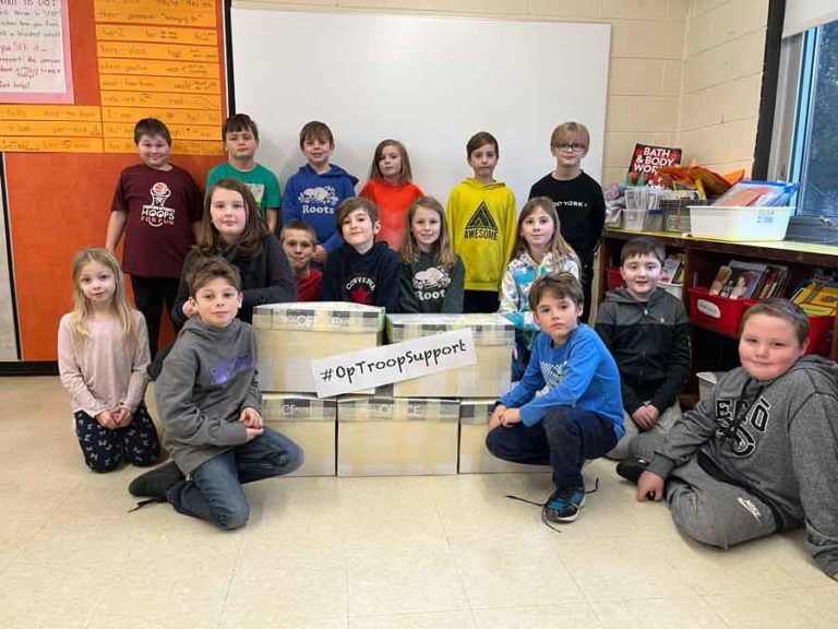 Gore Bay students send Christmas cheer to Canadian troops overseas