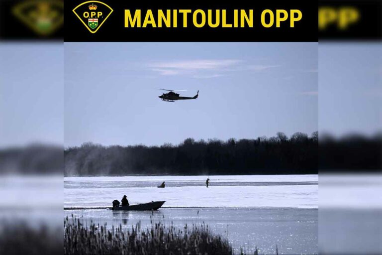 Heavy police presence as Manitoulin OPP search for overdue snowmobiler