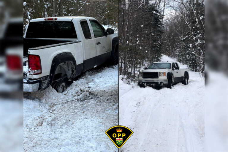 Police seek assistance with abandoned truck on snowmobile trail
