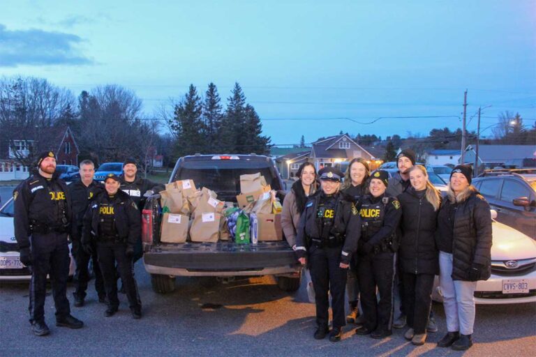 OPP stuff-a-cruiser event fills close to three cruisers for MFR food bank