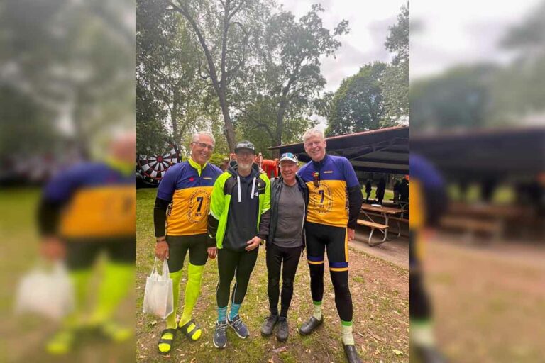 Cyclists with Island connections joined Pancreatic Cancer Awareness Ride