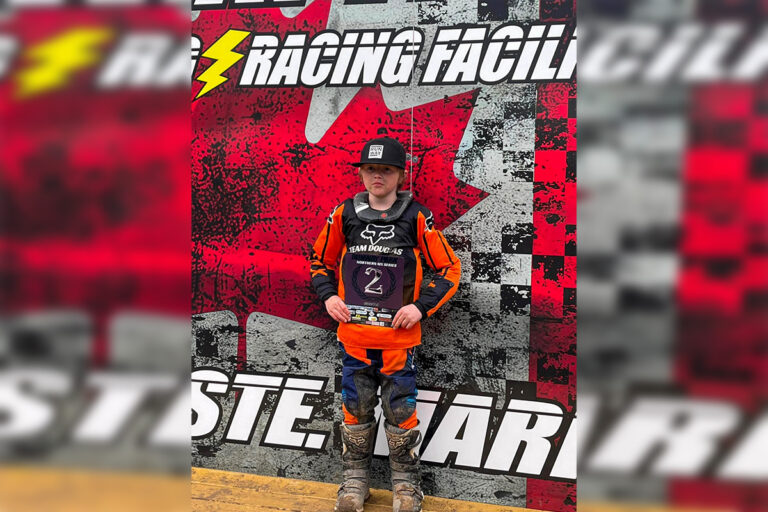 Parker pops a wheely