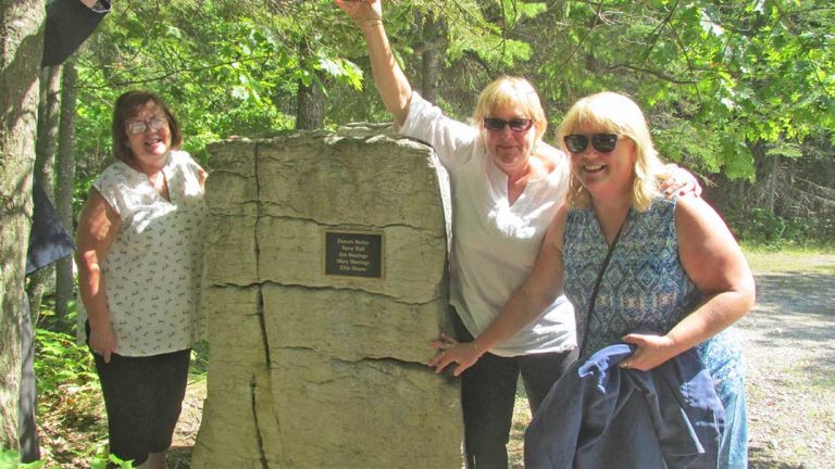 Friends of Misery Bay unveil plaque honouring provincial park supporters