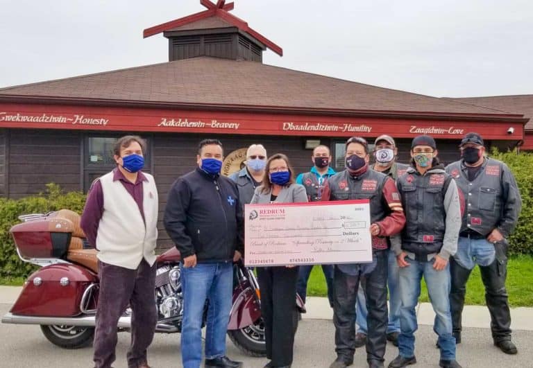 Redrum Motorcycle Club gifts Rainbow Lodge $2,200
