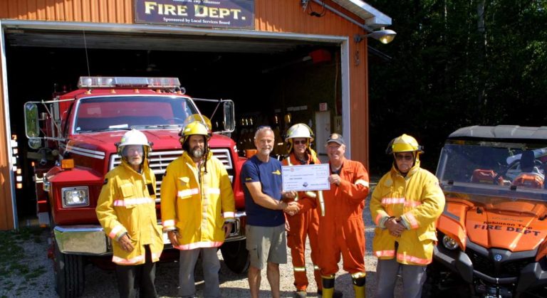 Rotary Club of Gore Bay makes significant donation  to Robinson Fire Department ‘bush buggy’ fund