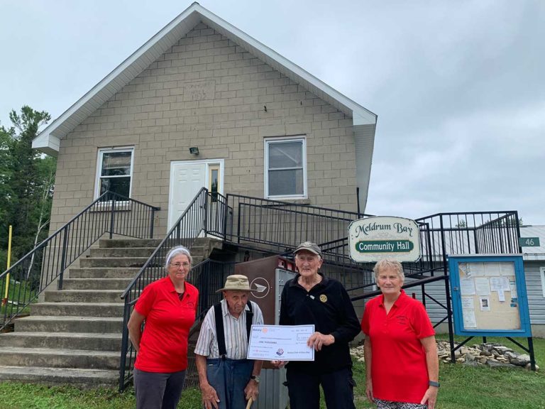 Rotary Club makes donation toward Meldrum Bay hall renos