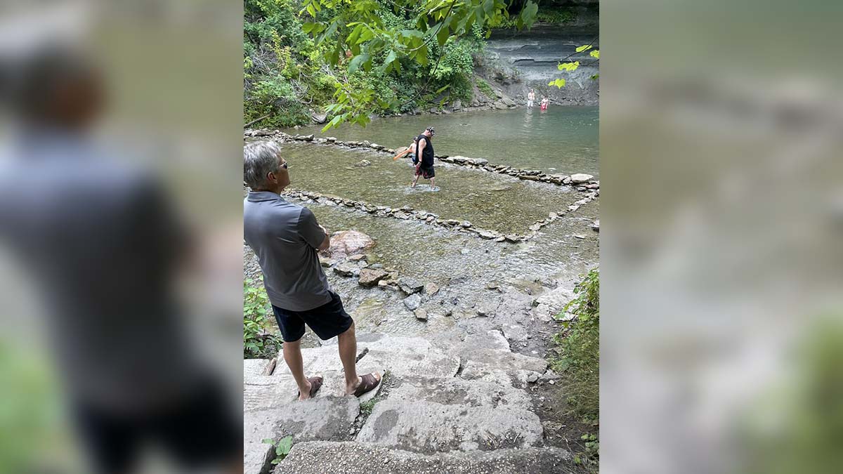 Rocks below Bridal Veil Falls rearranged and would hinder autumn salmon