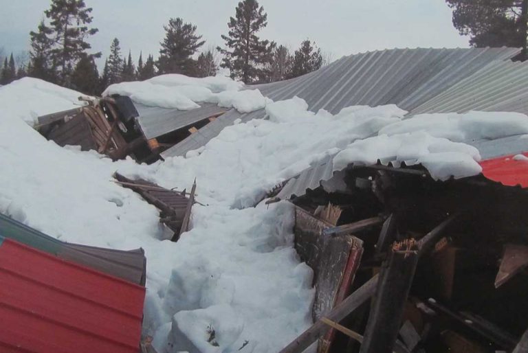 Heavy snow leads to Silver Water sawmill roof to collapse