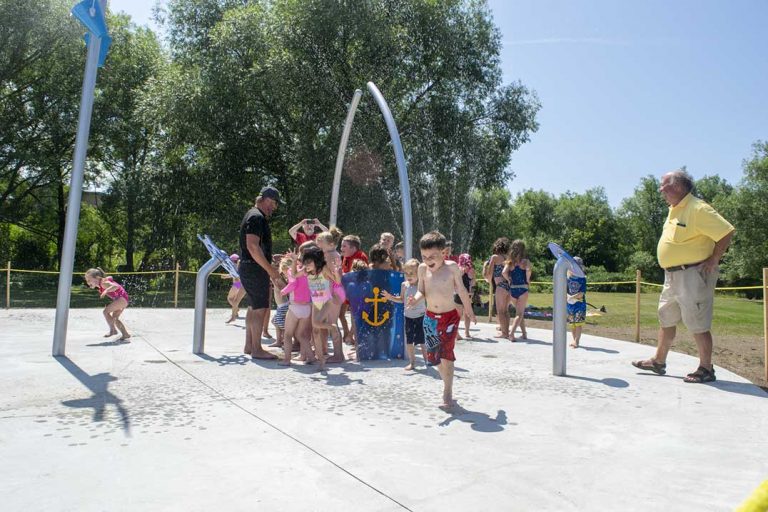 Low Island splash pad opens to rave reviews