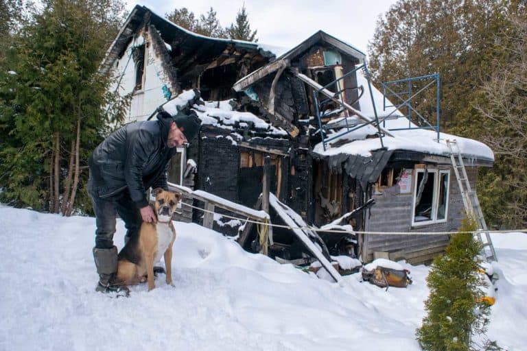 Tehkummah man credits dog’s alert with saving his life in major house fire