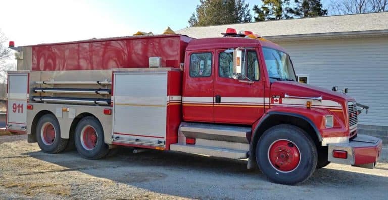 Burpee and Mills fire department receives tanker pumper truck