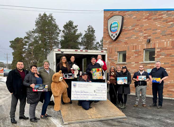 UCCM Anishnaabe Police Services stuff a trailer