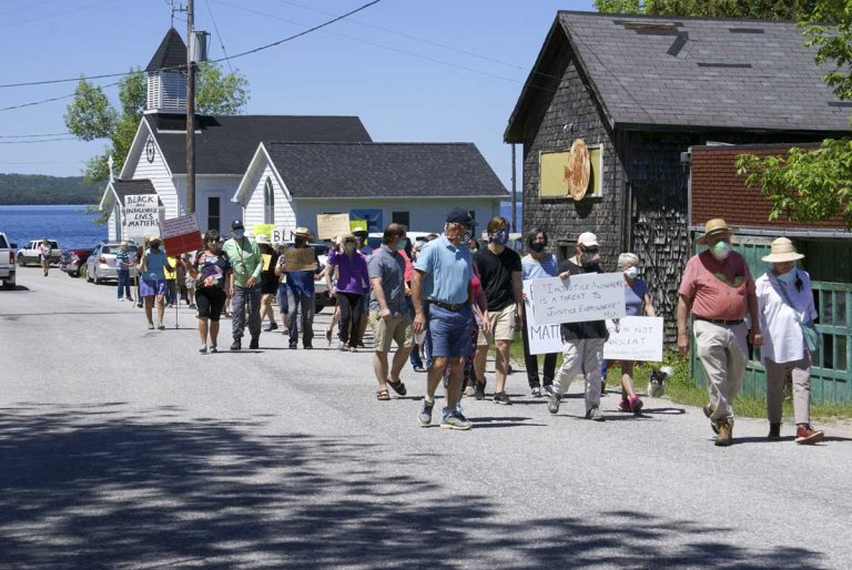 Islanders ‘Walk for Change’ in Kagawong peaceful protest