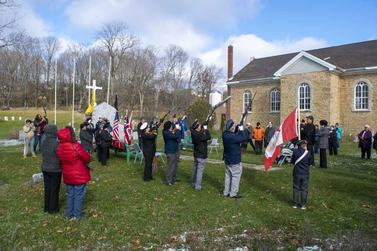 Wiikwemkoong citizens who served honoured with 21-gun salute