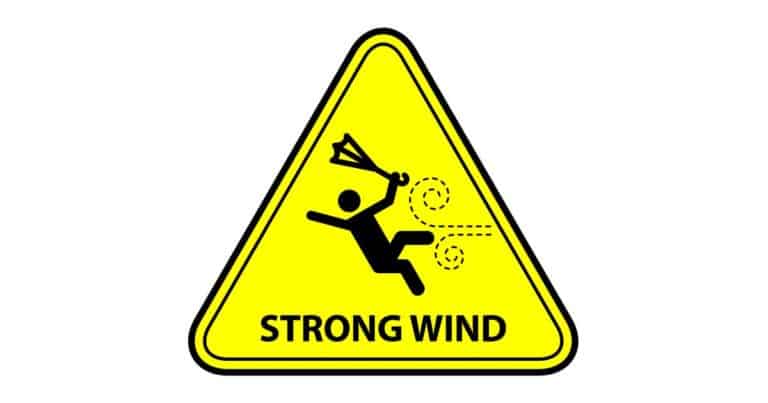 Strong wind gusts gusting to 80 km/h expected today