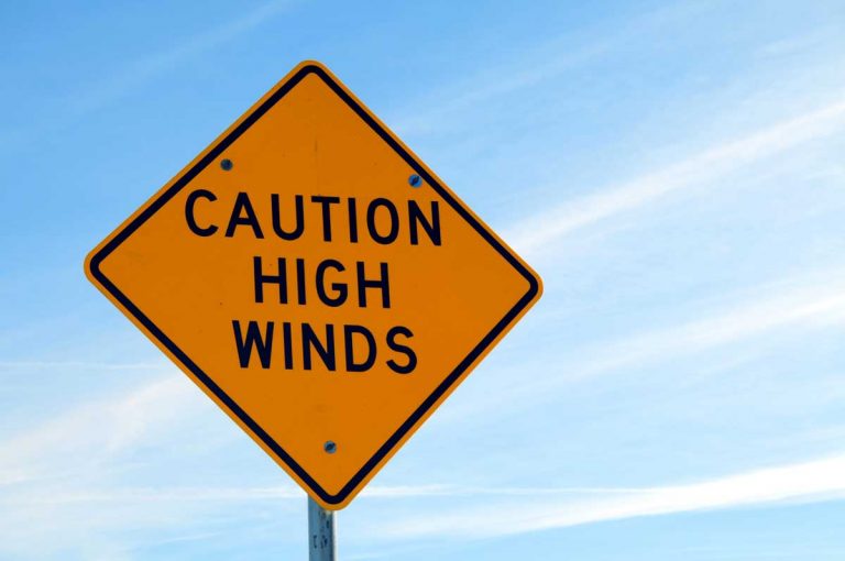 Potentially damaging winds Sunday night and Monday