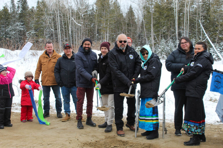 Zhiibaahaasing breaks ground for water plant